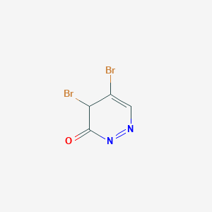 molecular formula C4H2Br2N2O B12359255 4,5-dibromo-4H-pyridazin-3-one 