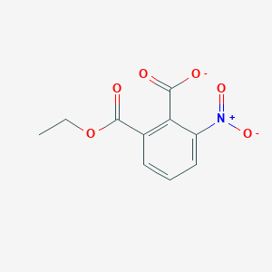 molecular formula C10H8NO6- B12359271 1,2-Benzenedicarboxylic acid, 3-nitro-, 1-ethyl ester 