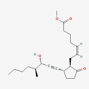 molecular formula C22H34O4 B1235932 (5Z,15S,16S)-15-Hydroxy-16-methyl-9-oxoprost-5-en-13-yn-1-oic acid methyl ester CAS No. 89648-76-0