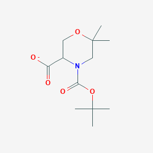 molecular formula C12H20NO5- B12359322 3,4-Morpholinedicarboxylic acid, 6,6-dimethyl-, 4-(1,1-dimethylethyl) ester 