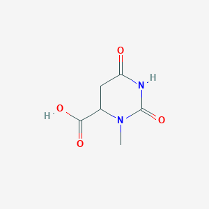 molecular formula C6H8N2O4 B12359347 3-Methyl-2,6-dioxo-1,3-diazinane-4-carboxylic acid 