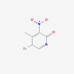 molecular formula C6H5BrN2O3 B12359374 3-bromo-4-methyl-5-nitro-3H-pyridin-6-one 