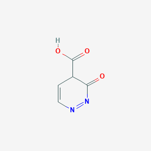 molecular formula C5H4N2O3 B12359379 3-oxo-4H-pyridazine-4-carboxylic acid 