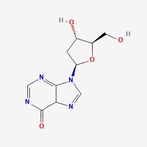 molecular formula C10H12N4O4 B12359410 9-[(2R,4S,5R)-4-hydroxy-5-(hydroxymethyl)oxolan-2-yl]-5H-purin-6-one 