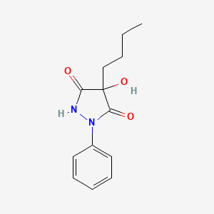 molecular formula C13H16N2O3 B1235942 4-Hydroxymofebutazone CAS No. 55228-09-6