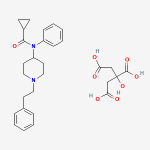 molecular formula C29H36N2O8 B12359428 N-phenyl-N-[1-(2-phenylethyl)-4-piperidinyl]-cyclopropanecarboxamide,2-hydroxy-1,2,3-propanetricarboxylate 