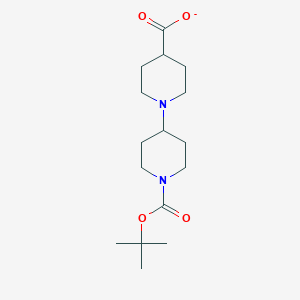 molecular formula C16H27N2O4- B12359432 [1,4'-Bipiperidine]-1',4-dicarboxylic acid, 1'-(1,1-dimethylethyl) ester 