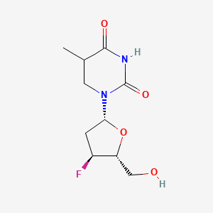 molecular formula C10H15FN2O4 B12359443 1-[(2R,4S,5R)-4-fluoro-5-(hydroxymethyl)oxolan-2-yl]-5-methyl-1,3-diazinane-2,4-dione 