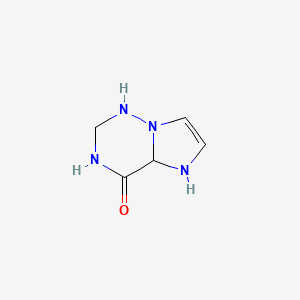 molecular formula C5H8N4O B12359457 2,3,4a,5-tetrahydro-1H-imidazo[2,1-f][1,2,4]triazin-4-one 