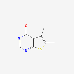 molecular formula C8H8N2OS B12359469 5,6-dimethyl-4aH-thieno[2,3-d]pyrimidin-4-one 