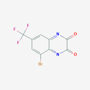 molecular formula C9H2BrF3N2O2 B12359493 5-Bromo-7-(trifluoromethyl)quinoxaline-2,3-dione 