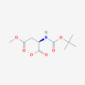 molecular formula C10H16NO6- B12359510 D-Aspartic acid, N-[(1,1-dimethylethoxy)carbonyl]-, 4-methyl ester 