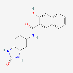 3-hydroxy-N-(2-oxo-1,3,3a,4,5,6,7,7a-octahydrobenzimidazol-5-yl)naphthalene-2-carboxamide