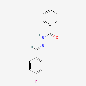 molecular formula C14H11FN2O B1235953 N'-(4-氟苄叉基)苯甲酰腙 