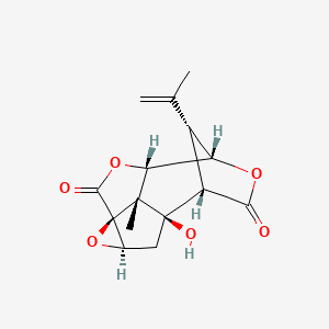 (1R,3R,5S,8S,9S,12S,13R,14R)-1-hydroxy-13-methyl-14-prop-1-en-2-yl-4,7,10-trioxapentacyclo[6.4.1.19,12.03,5.05,13]tetradecane-6,11-dione