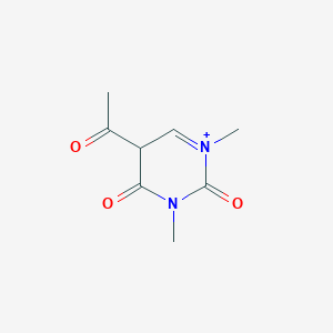 5-acetyl-1,3-dimethyl-5H-pyrimidin-1-ium-2,4-dione