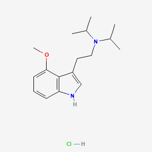 molecular formula C17H27ClN2O B12359619 N-isopropyl-N-(2-(4-methoxy-1H-indol-3-yl)ethyl)propan-2-amine,monohydrochloride 