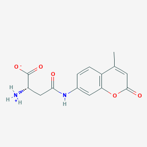 (2S)-2-azaniumyl-4-[(4-methyl-2-oxochromen-7-yl)amino]-4-oxobutanoate