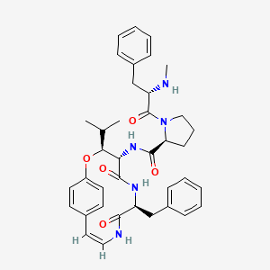 molecular formula C38H45N5O5 B1235965 茜草素 F CAS No. 64309-19-9