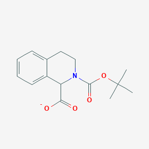 molecular formula C15H18NO4- B12359654 1,2(1H)-Isoquinolinedicarboxylic acid, 3,4-dihydro-, 2-(1,1-dimethylethyl) ester 