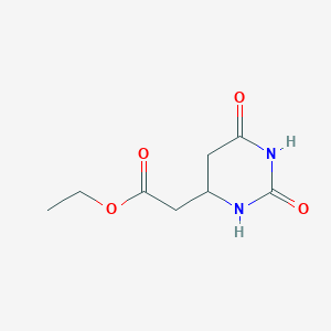 molecular formula C8H12N2O4 B12359667 Ethyl hexahydro-2,6-dioxo-4-pyrimidineacetate CAS No. 23994-67-4