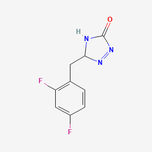 molecular formula C9H7F2N3O B12359674 3-[(2,4-Difluorophenyl)methyl]-3,4-dihydro-1,2,4-triazol-5-one 