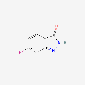 molecular formula C7H5FN2O B12359677 6-Fluoro-2,3a-dihydroindazol-3-one 