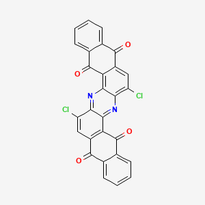 molecular formula C28H10Cl2N2O4 B12359740 15,30-Dichloro-2,17-diazaheptacyclo[16.12.0.03,16.04,13.06,11.019,28.021,26]triaconta-1(30),2,4(13),6,8,10,14,16,18,21,23,25,28-tridecaene-5,12,20,27-tetrone 