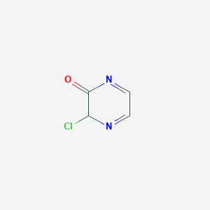 molecular formula C4H3ClN2O B12359746 2-chloro-2H-pyrazin-3-one 