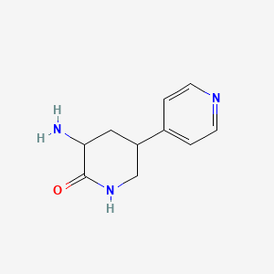 molecular formula C10H13N3O B12359755 3-Amino-5-pyridin-4-ylpiperidin-2-one 