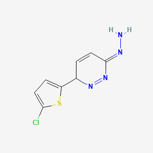 molecular formula C8H7ClN4S B12359761 (E)-[3-(5-chlorothiophen-2-yl)-3H-pyridazin-6-ylidene]hydrazine 