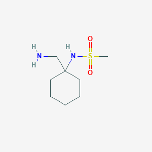 molecular formula C8H18N2O2S B12359775 N-[1-(aminomethyl)cyclohexyl]methanesulfonamide 