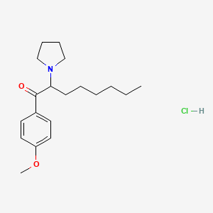 molecular formula C19H30ClNO2 B12359798 1-(4-Methoxyphenyl)-2-(pyrrolidin-1-yl)octan-1-one,monohydrochloride CAS No. 2748590-60-3