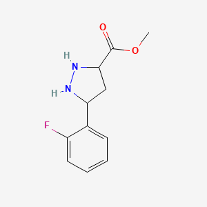 Methyl 5-(2-fluorophenyl)pyrazolidine-3-carboxylate