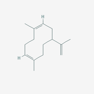 molecular formula C15H24 B1235985 (1Z,5Z)-1,5-dimethyl-8-prop-1-en-2-ylcyclodeca-1,5-diene 