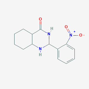 2-(2-nitrophenyl)-2,3,4a,5,6,7,8,8a-octahydro-1H-quinazolin-4-one