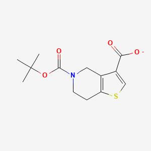 molecular formula C13H16NO4S- B12359873 Thieno[3,2-c]pyridine-3,5(4H)-dicarboxylic acid, 6,7-dihydro-, 5-(1,1-dimethylethyl) ester 