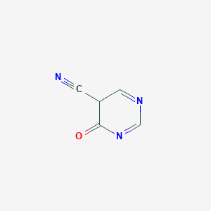 molecular formula C5H3N3O B12359885 4-oxo-5H-pyrimidine-5-carbonitrile 