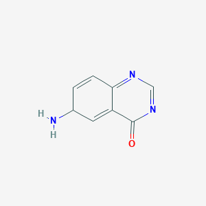 molecular formula C8H7N3O B12359890 6-amino-6H-quinazolin-4-one 