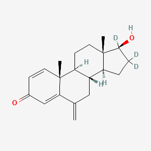 molecular formula C20H26O2 B12359893 (17ss)-17-Hydroxy-6-methyleneandrosta-1,4-dien-3-one-d3; Methylene Boldenone-d3 