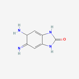 molecular formula C7H8N4O B12359900 5-amino-6-imino-3,5-dihydro-1H-benzimidazol-2-one 