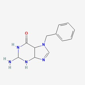 molecular formula C12H15N5O B12359959 2-amino-7-benzyl-2,3,4,5-tetrahydro-1H-purin-6-one 