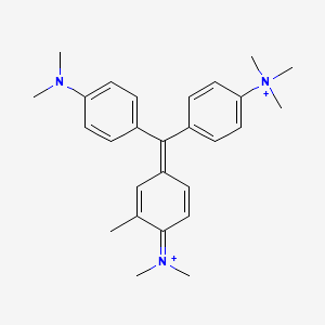 molecular formula C27H35N3+2 B1235998 碘绿(2+) 