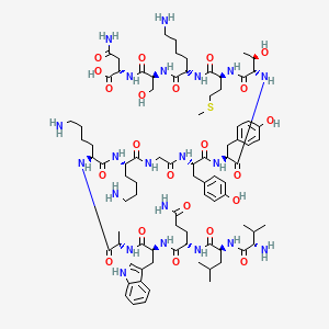 molecular formula C84H129N21O22S B12359993 H-Val-Leu-Gln-Trp-Ala-Lys-Lys-Gly-Tyr-Tyr-Thr-Met-Lys-Ser-Asn-OH 