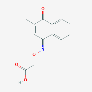 molecular formula C13H11NO4 B1236000 2-[(E)-(3-甲基-4-氧代萘-1-亚基)氨基]氧乙酸 
