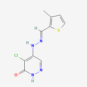 molecular formula C10H9ClN4OS B1236003 4-chloro-5-[(2E)-2-[(3-methyl-2-thienyl)methylene]hydrazino]pyridazin-3-ol 