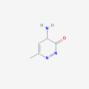 molecular formula C5H7N3O B12360059 4-amino-6-methyl-4H-pyridazin-3-one 