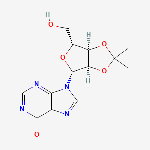 molecular formula C13H16N4O5 B12360067 9-[(3aR,4R,6R,6aR)-6-(hydroxymethyl)-2,2-dimethyl-3a,4,6,6a-tetrahydrofuro[3,4-d][1,3]dioxol-4-yl]-5H-purin-6-one 