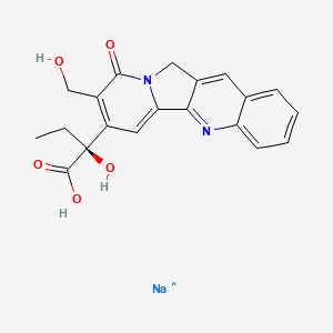 Indolizino[1,2-b]quinoline-7-acetic acid,a-ethyl-9,11-dihydro-a-hydroxy-8-(hydroxymethyl)-9-oxo-, monosodiumsalt, (aS)-
