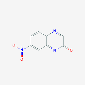 molecular formula C8H5N3O3 B12360092 7-nitro-4aH-quinoxalin-2-one 